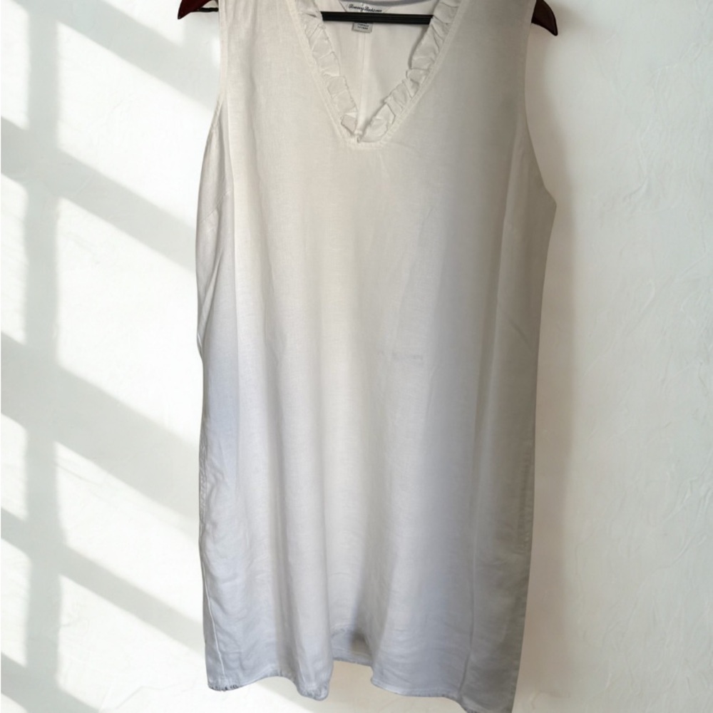 Tommy Bahama White Ruffled Dress